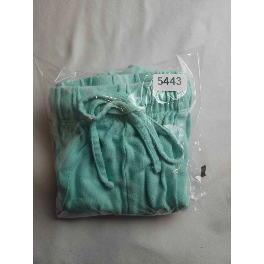 Zenana Lounge Shorts Womens Small Mint Green Casual Drawstring Elastic Waistband